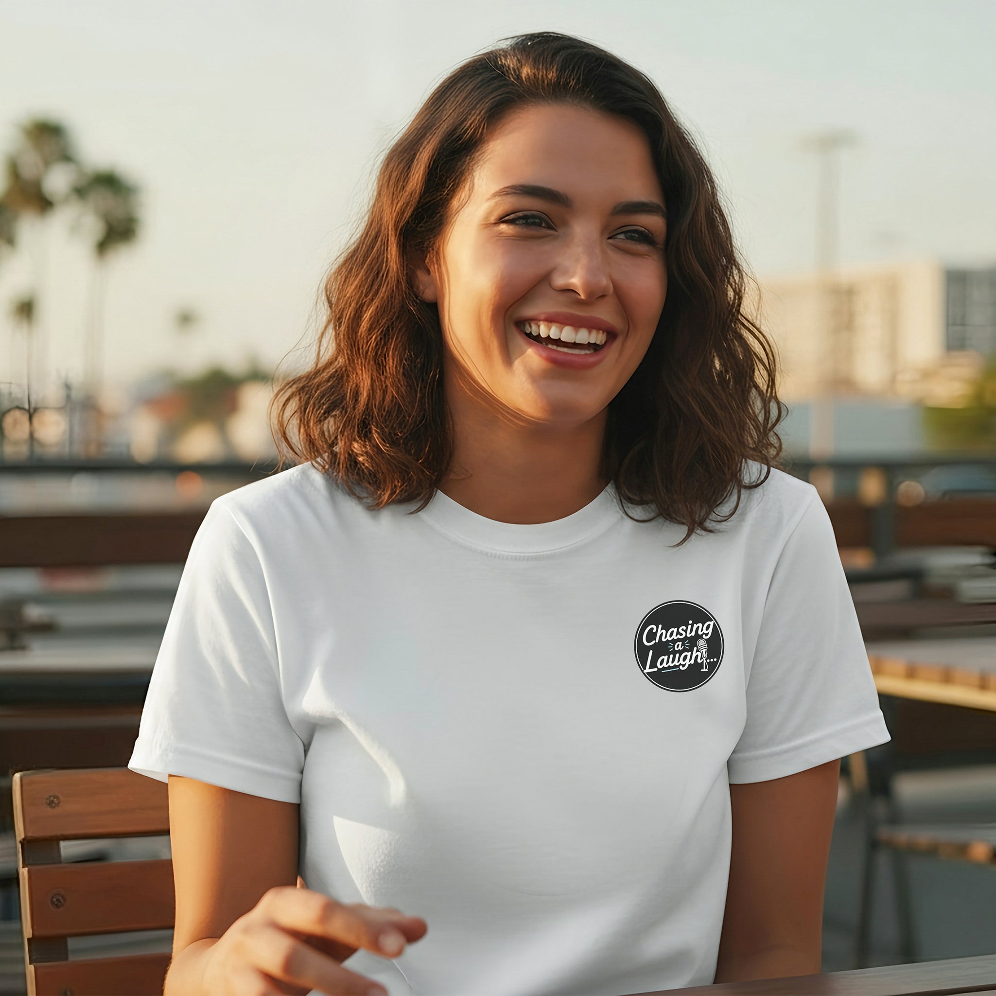 Chasing a Laugh V3 Tee – Comfort Colors (White)