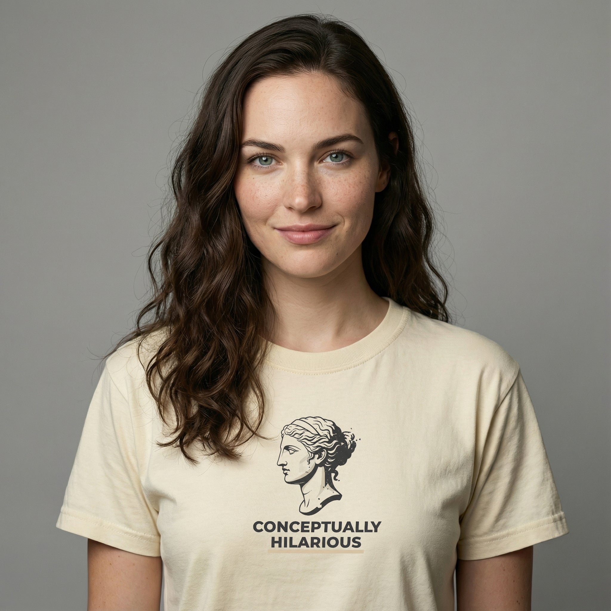Conceptually Hilarious Tee – Sand Comfort Colors
