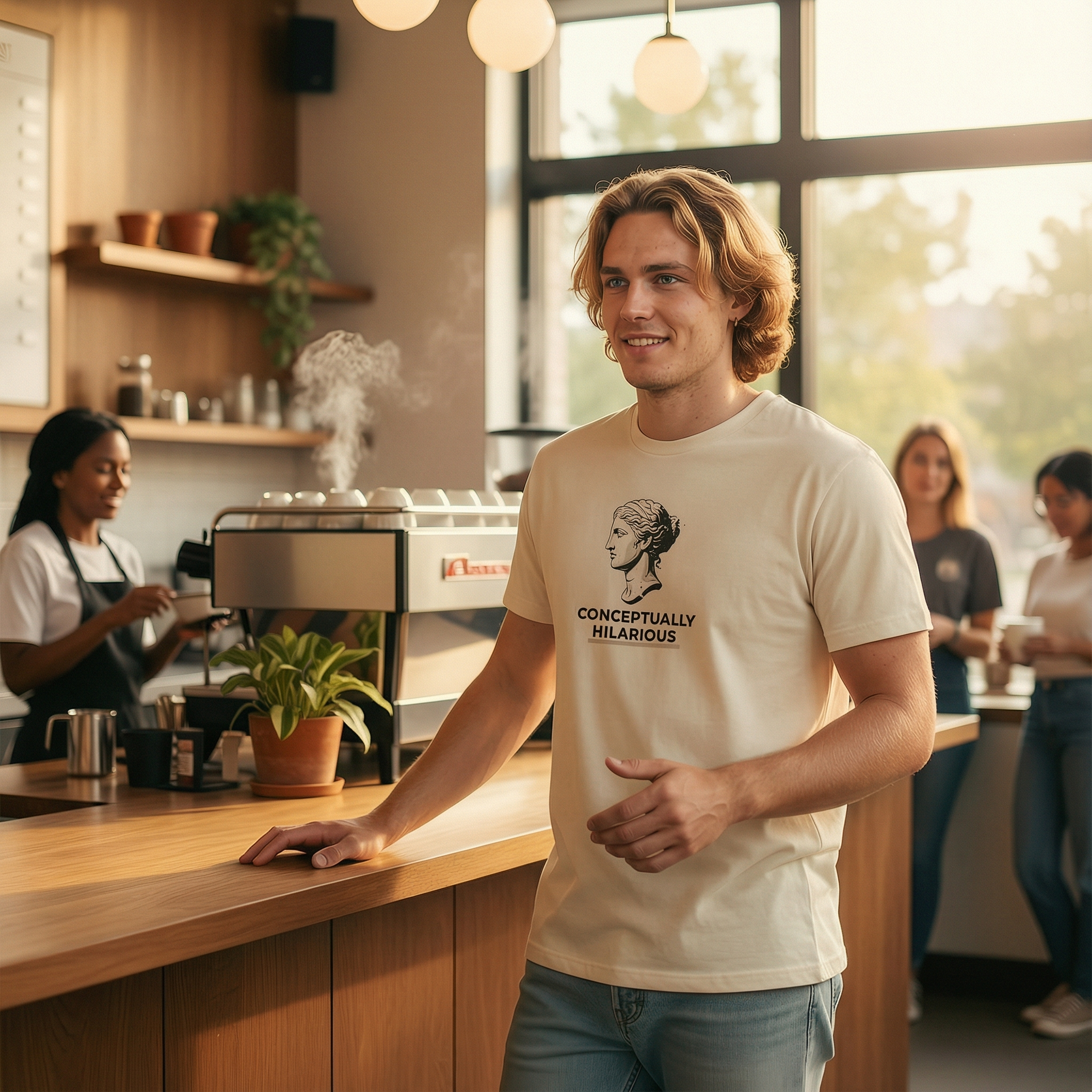 Conceptually Hilarious Tee – Sand Comfort Colors