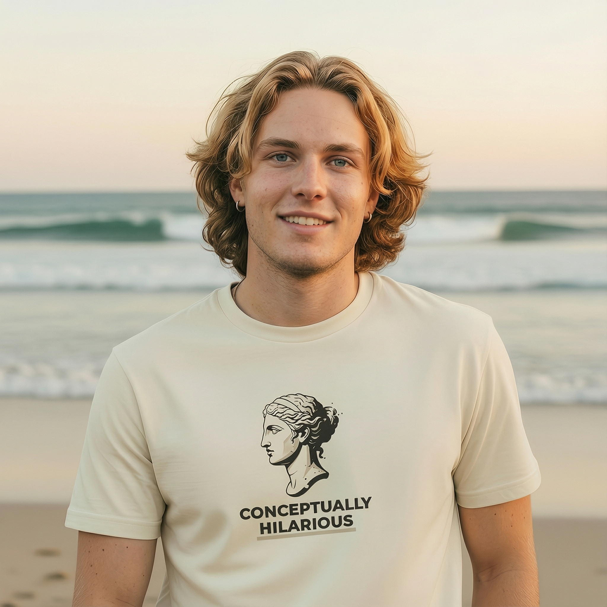 Conceptually Hilarious Tee – Sand Comfort Colors