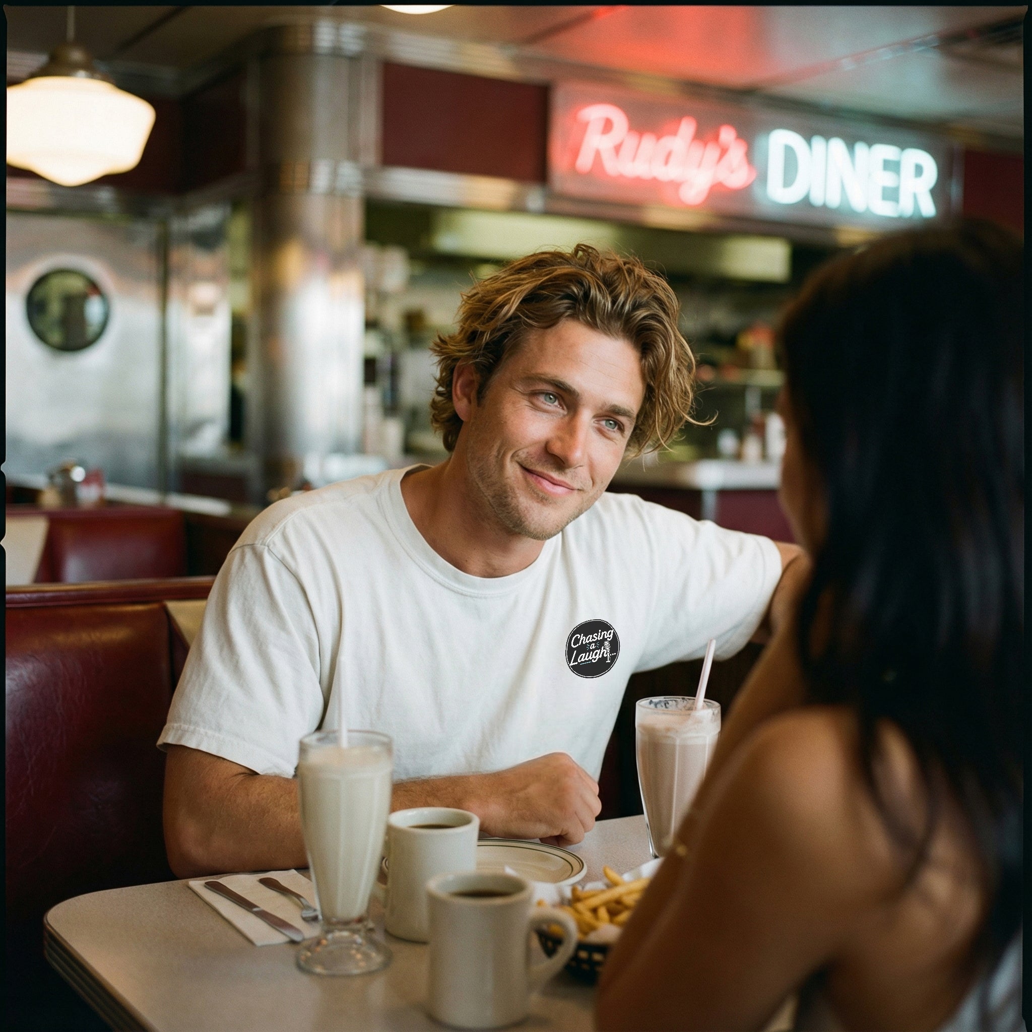 Chasing a Laugh V3 Tee – Comfort Colors (White)