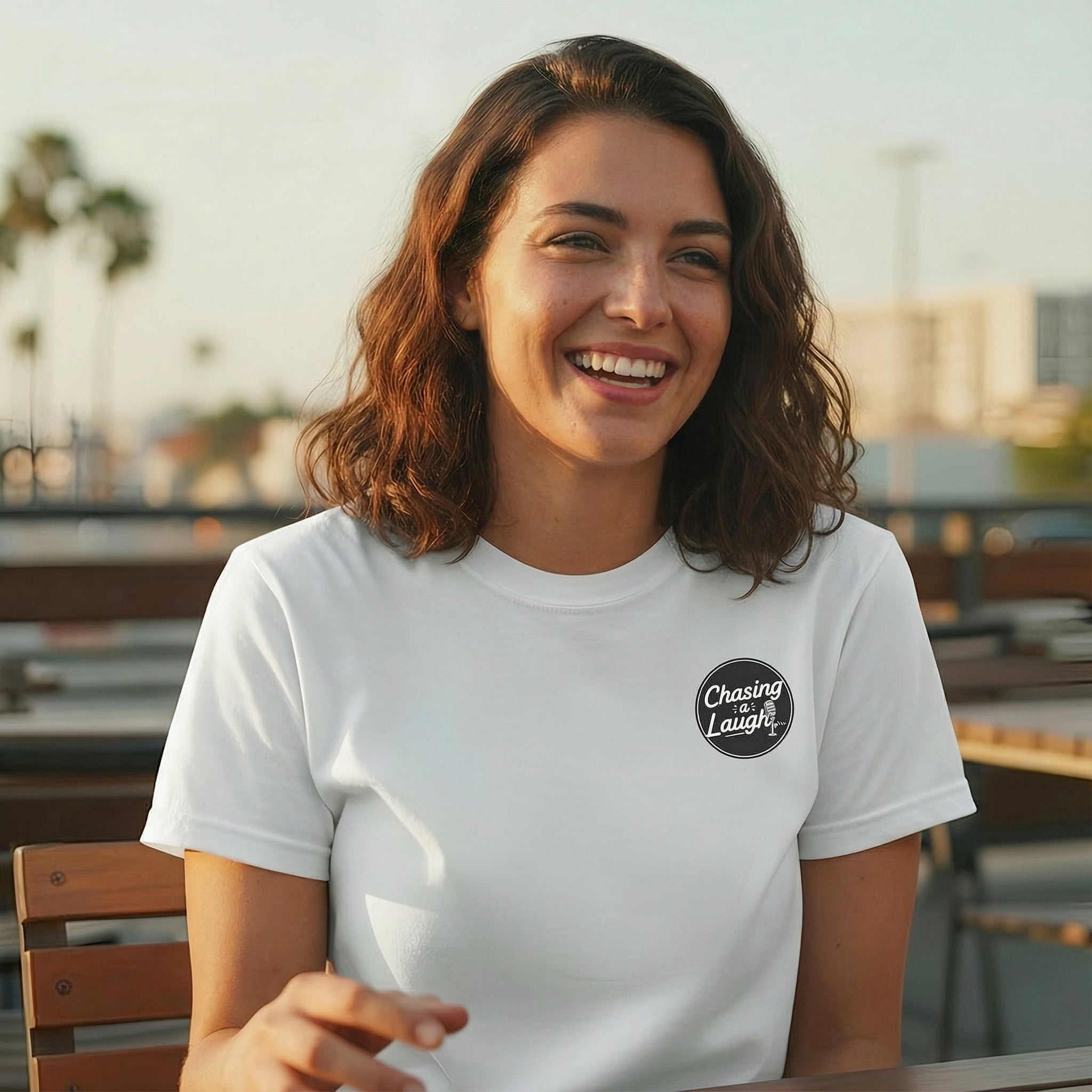 Chasing a Laugh V3 Tee – Comfort Colors (White)