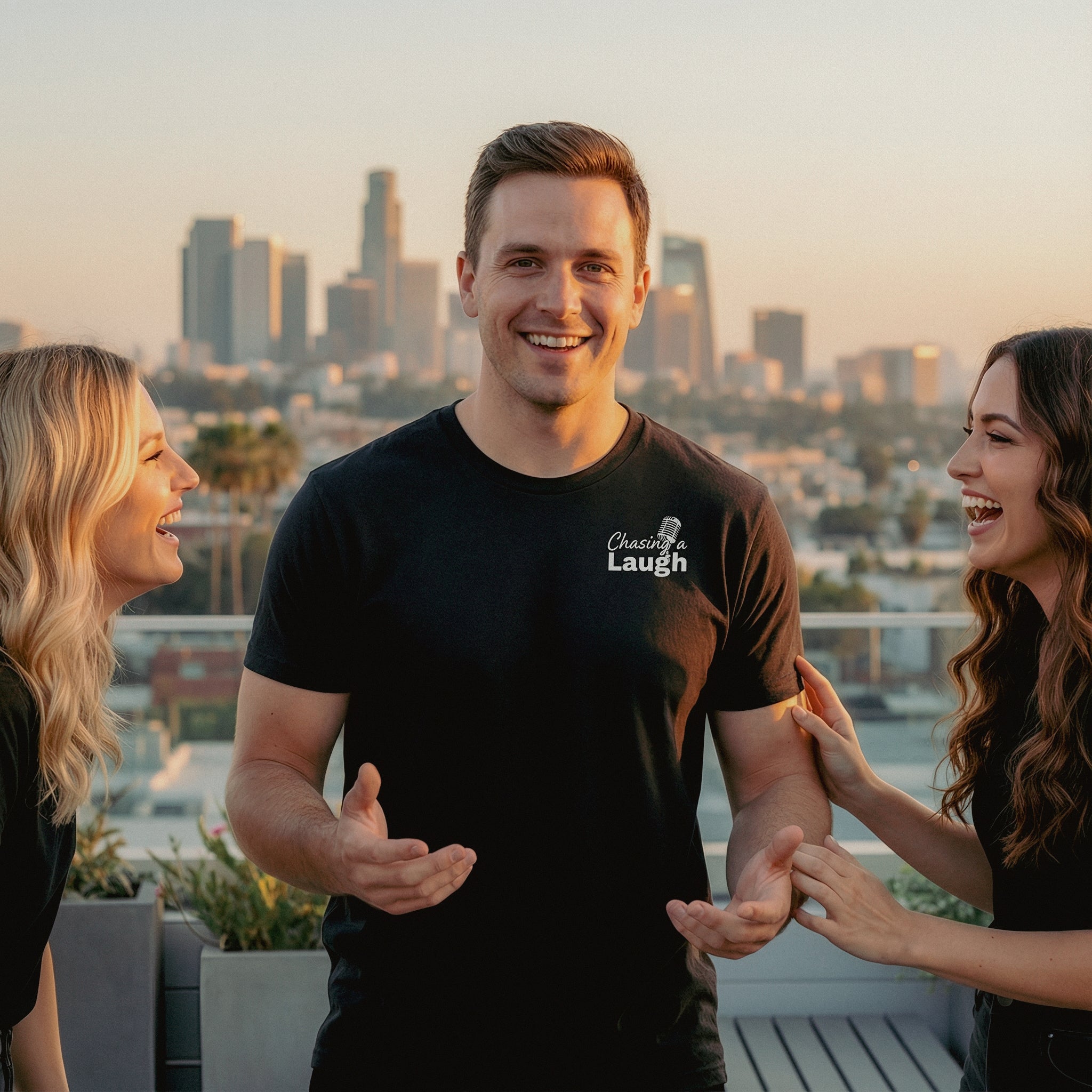 Chasing a Laugh Tee – Black Comfort Colors (V4)