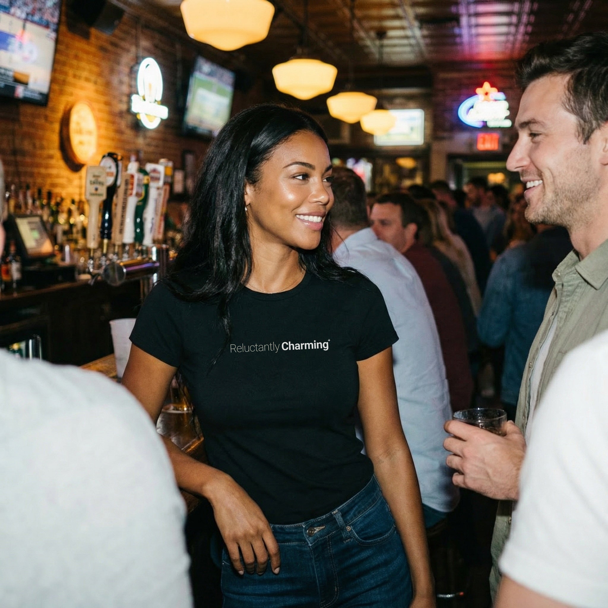 Reluctantly Charming v2 - Black Comfort Colors® Tee