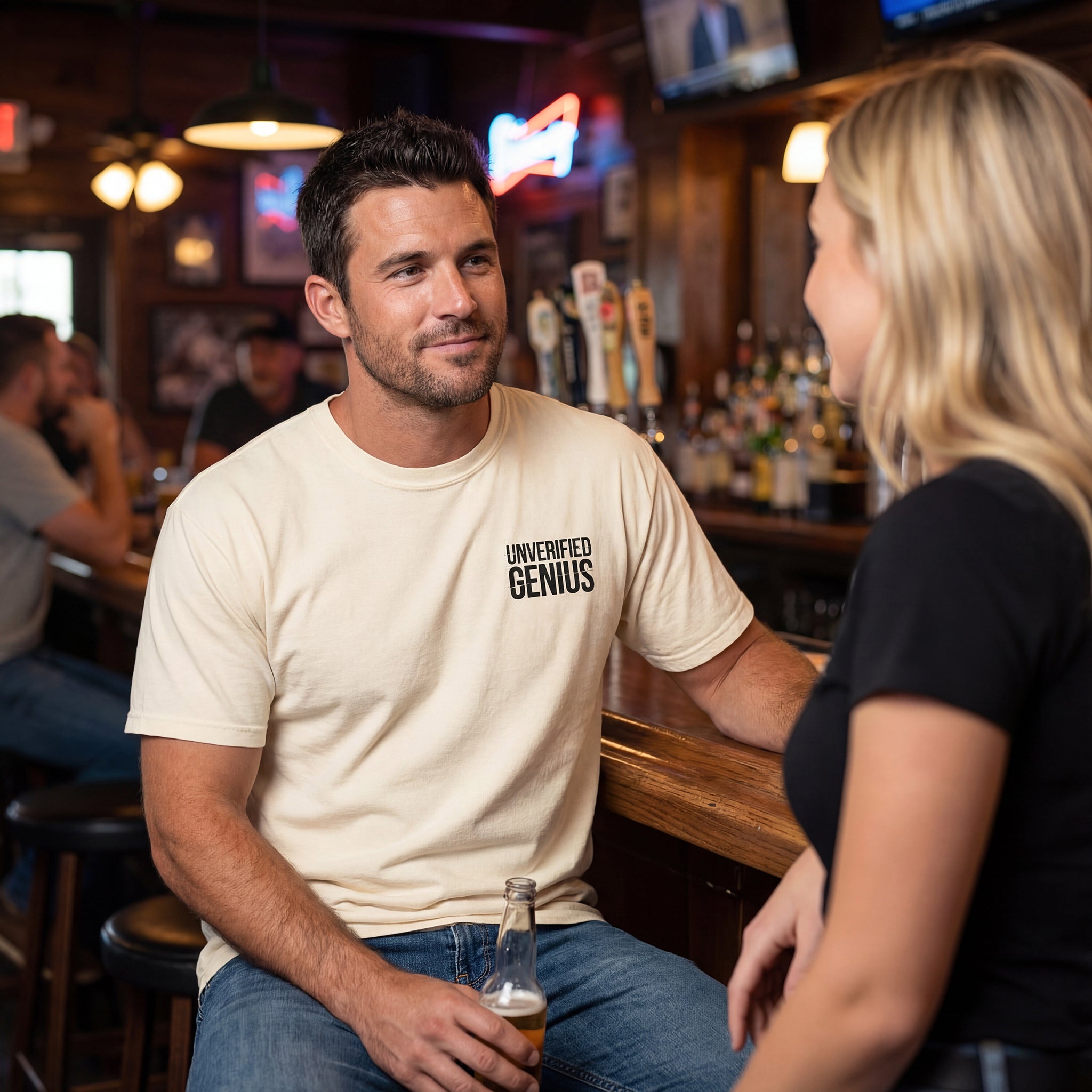 Unverified Genius – Sand Comfort Colors® Tee