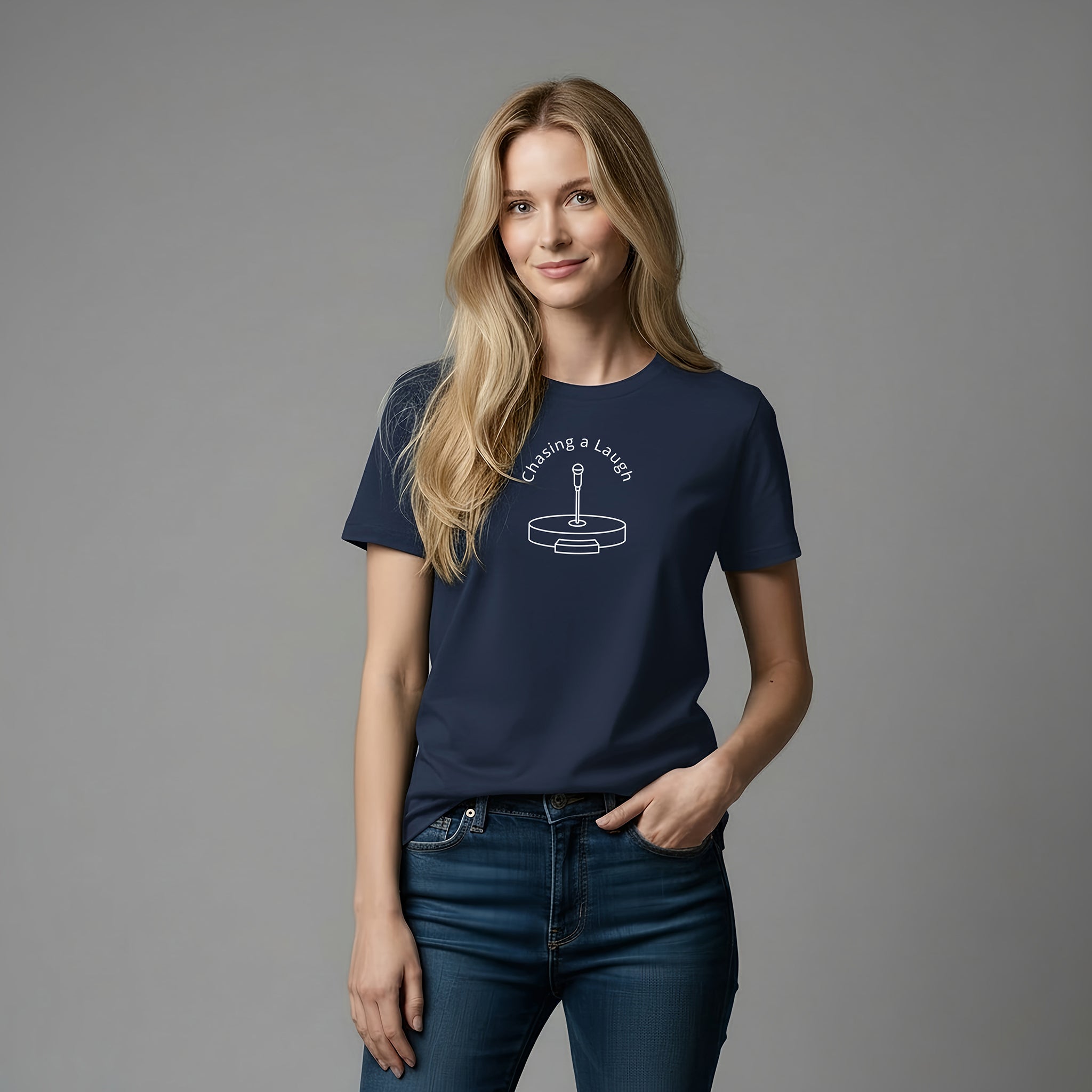 Chasing a Laugh T-Shirt – Comfort Colors (White) | V2