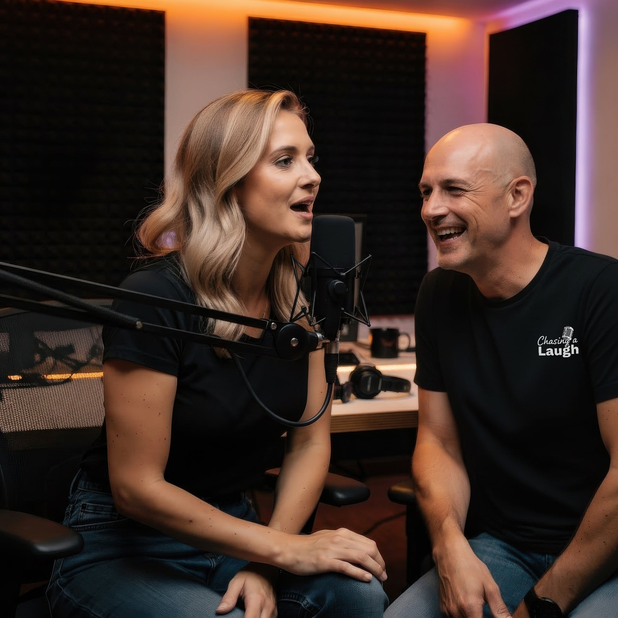 Chasing a Laugh Tee – Black Comfort Colors (V4)