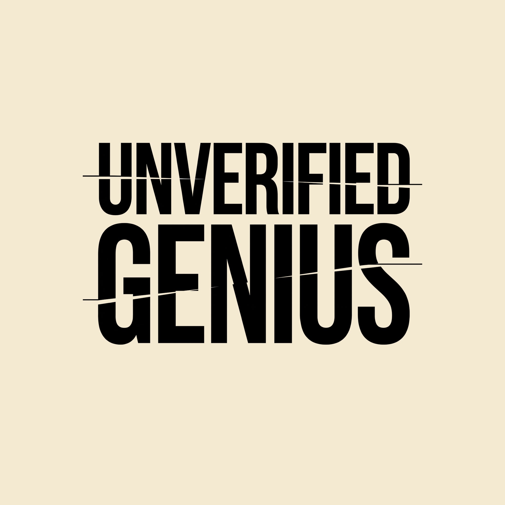 Unverified Genius – Sand Comfort Colors® Tee