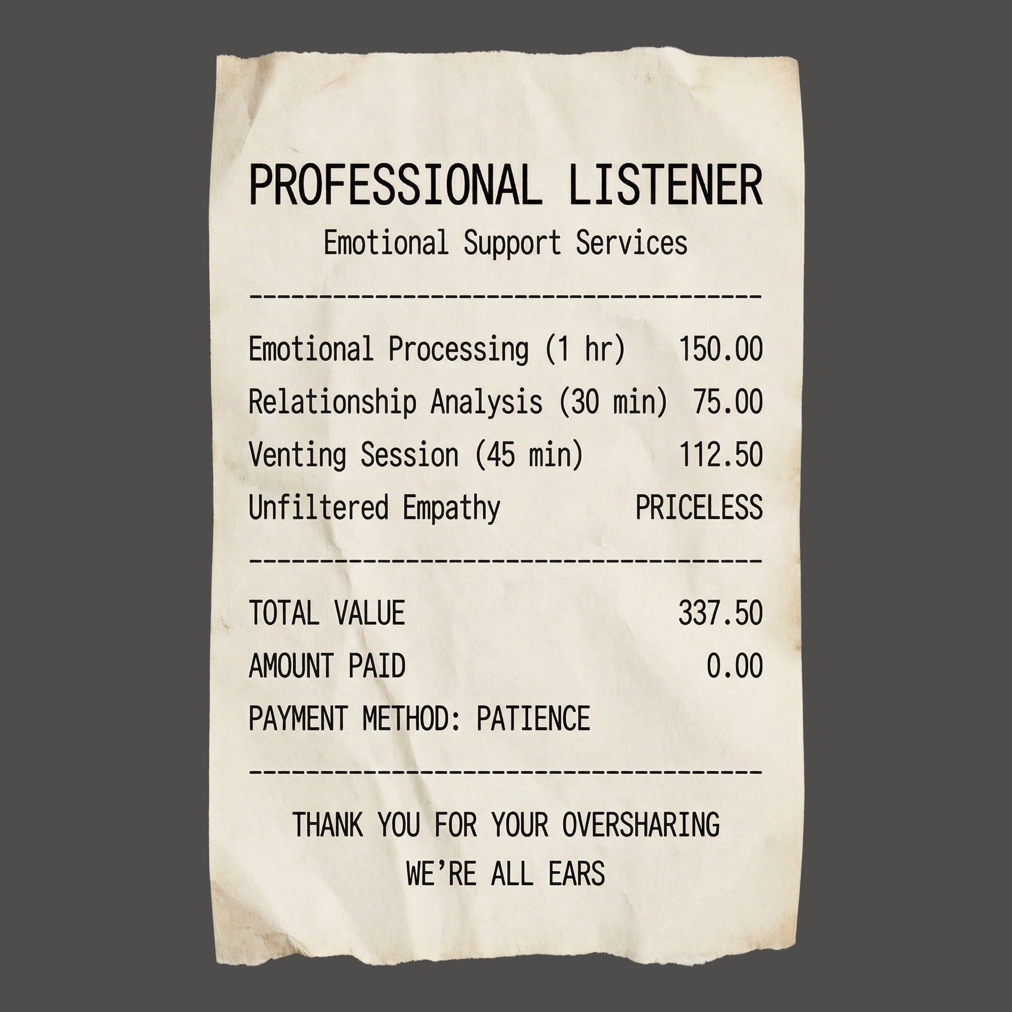 Professional Listener - Pepper Comfort Colors® Tee